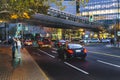 Night Urban Scene, Sanhattan, Santiago de Chile Royalty Free Stock Photo