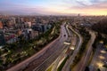 Santiago de Chile at sunset Royalty Free Stock Photo