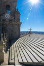 Santiago de Compostela Cathedral roofs and Clock Tower