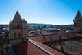 Santiago de Compostela Cathedral roofs and the city