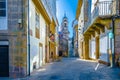 Urban scene in Santiago de Compostela, Spain, colorful