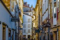 Urban scene in Santiago de Compostela, Spain, colorful