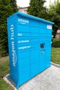 Amazon Hub on city outdoor