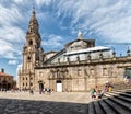 Santiago de Compostela Cathedral. The cathedral is the reputed burial place of Saint James the Great, Royalty Free Stock Photo