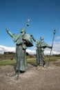 Statues of Pilgrims on the Monte do Gozo in Santiago de Compostela, Spain