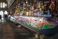 The food market in Santiago de Compostela, Mercado de Abastos in Galicia