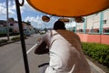 Santiago de Cuba, Cuba 17/12/2018 Cyclo taxi or rickshaw waiting for passengers