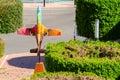 SANTIAGO DE LA RIBERA, SPAIN - JUNE 10, 2022 Airplane monuments along Paseo Maritimo in the seaside town of Santiago de la Ribera