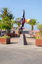 SANTIAGO DE LA RIBERA, SPAIN - JUNE 10, 2022 Airplane monuments along Paseo Maritimo in the seaside town of Santiago de la Ribera