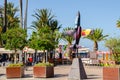 SANTIAGO DE LA RIBERA, SPAIN - JUNE 10, 2022 Airplane monuments along Paseo Maritimo in the seaside town of Santiago de la Ribera