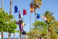 SANTIAGO DE LA RIBERA, SPAIN - JUNE 10, 2022 Airplane monuments along Paseo Maritimo in the seaside town of Santiago de la Ribera