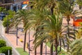 SANTIAGO DE LA RIBERA, SPAIN - JUNE 10, 2022 Promenade along the coastline of the Mar Menor, in a Spanish town in the Costa