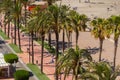 SANTIAGO DE LA RIBERA, SPAIN - JUNE 10, 2022 Promenade along the coastline of the Mar Menor, in a Spanish town in the Costa