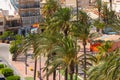 SANTIAGO DE LA RIBERA, SPAIN - JUNE 10, 2022 Promenade along the coastline of the Mar Menor, in a Spanish town in the Costa