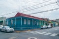 SANTIAGO DE LOS CABALLEROS - FEBRUARY 4, 2018: Colorful victorian house facade in the town of Santiago, Dominican Republic