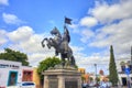 Santiago de Queretaro, Queretaro, Mexico, 06 19 22, Monument to the Apostle Santiago El Mayor, during a summer day with blue sky