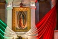 Santiago de Queretaro, Queretaro, Mexico - November 09, 2022: Virgin of Guadalupe inside the Church and Sanctuary of the Royalty Free Stock Photo