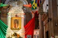 Santiago de Queretaro, Queretaro, Mexico - November 09, 2022: Virgin of Guadalupe inside the Church and Sanctuary of the Royalty Free Stock Photo