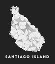 Santiago Island - communication network map of.