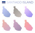 Santiago Island dotted map set.