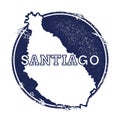 Santiago Island vector map.