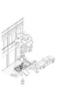 Santiago isometric street vector