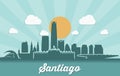 Santiago skyline - Italy - vector illustration