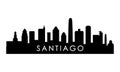 Santiago skyline silhouette.