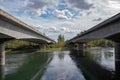 The Santiam River Interstate 5 Highway near Jefferson, Oregon