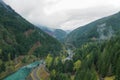 Cascades Mountains, Oregon, Santiam River Valley below Detroit Dam, Pacific Northwest, USA