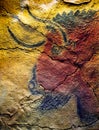 Prehistoric animal drawings on the ceiling of the Altamira Caves in northern Spain Royalty Free Stock Photo