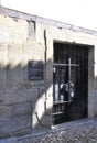 Santillana del Mar, 13th april: Historic Building details from Plaza Mayor of Medieval Santillana del Mar town in Spain