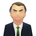 Brazilian president Jair Bolsonaro illustration