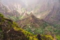 Santo Antao, Cape Verde. Xoxo in the Ribeira da Torre valley. Impressive landscape scenery