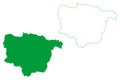 Santo Antonio de Jesus municipality Bahia state, Municipalities of Brazil, Federative Republic of Brazil map vector illustration