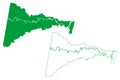 Santo Antonio do Ica municipality Amazonas state, Municipalities of Brazil, Federative Republic of Brazil map vector