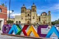 Santo Domingo de Guzman Facade Church Oaxaca Mexico Royalty Free Stock Photo