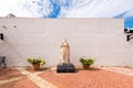SANTO DOMINGO, DOMINICAN REPUBLIC - AUGUST 8, 2017: A view of the sculpture of Maria de Toledo. Copy space for text.