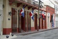 Santo Domingo, Dominican Republic, circa September 2022 - Traditional Building in the frist street in the new america