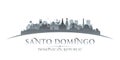 Santo Domingo Dominican Republic city silhouette white background