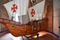 SANTO DOMINGO, DOMINICAN REPUBLIC. Columbus` ships reproduction. Museum inside the Lighthouse of Christopher Columbus.