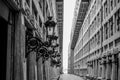 Santo Domingo, Dominican Republic. Internal view of Christopher Columbus Lighthouse. Black and white version