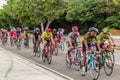 SANTO DOMINGO, DOMINICAN REPUBLIC - NOVEMBER 14, 2018: Cyclists in Mirador Sur park in Santo Domingo, capital of