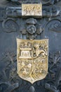 Decoration detail of the sarcophagus with the remains of Christopher Columbus in Santo Domingo, Dominican Republic.