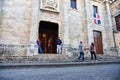 Santo Domingo, Dominican Republic. Soldier Guarding at the National Pantheon in Las Damas street.