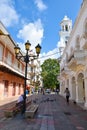 Santo Domingo, Dominican Republic. Street life and view of Calle el Conde and Colonial Zone of Santo Domingo city.