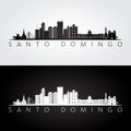 Santo Domingo skyline and landmarks silhouette