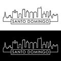Santo Domingo skyline. Linear style.