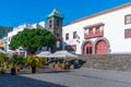 Santo Domingo square at Santa Cruz de la Palma, Canary islands, Spain Royalty Free Stock Photo