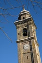 Madonna di Guadalupe sanctuary belltower. Santo Stefano d`Aveto. Genoa province. Liguria. Italy Royalty Free Stock Photo